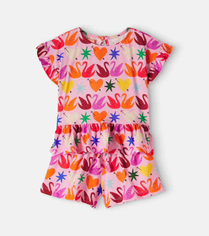 Printed Cotton Top and Shorts Set by Fabula