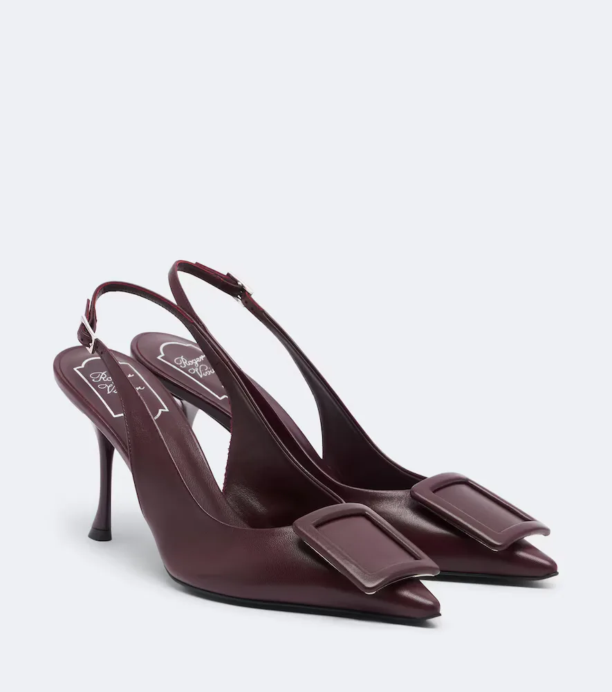 Viv in the City Leather Slingback Pumps by Roger Vivier