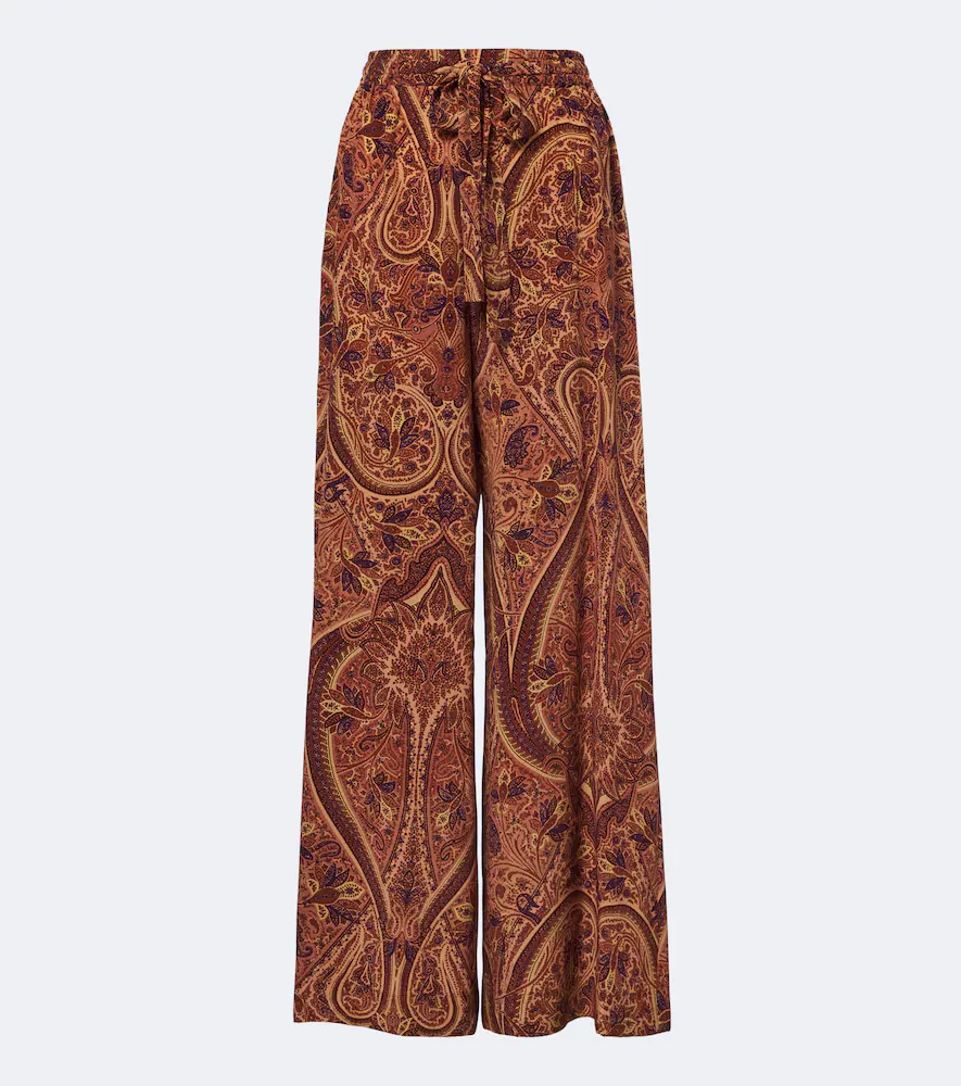 Sawyer Silk Crepe De Chine Wide-Leg Pants by Ulla Johnson