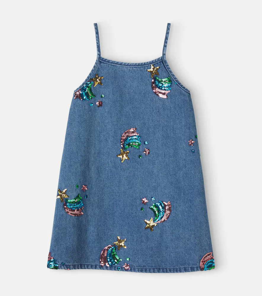 Magot Sequined Denim Dress by Konges Slojd
