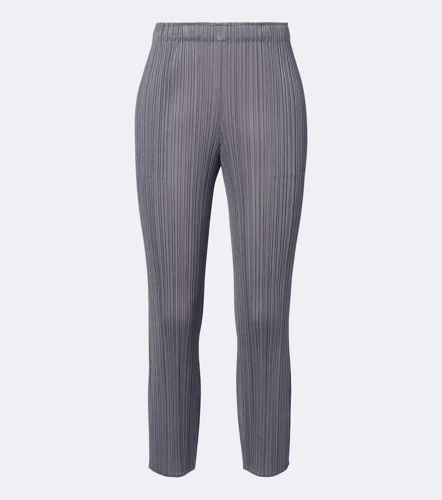 Basics Cropped Pleated Slim Pants
