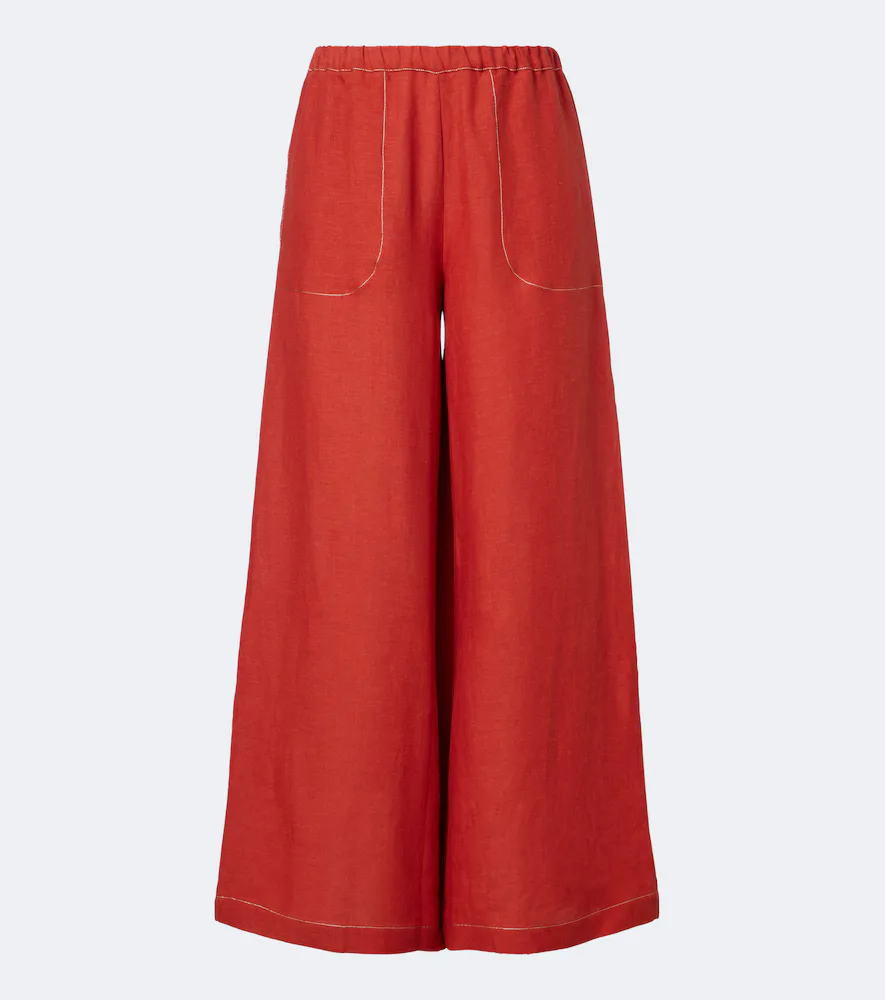 Eblouissant Linen Wide-Leg Pants