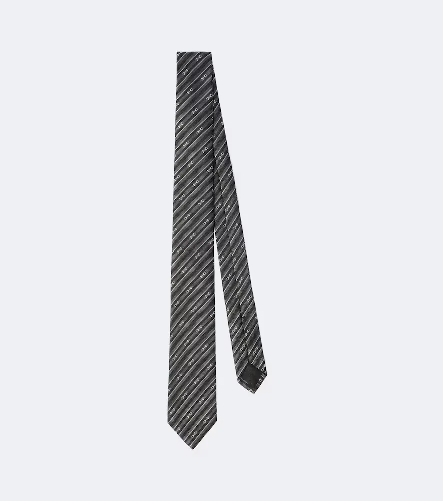 Striped Silk Jacquard Tie by Gucci