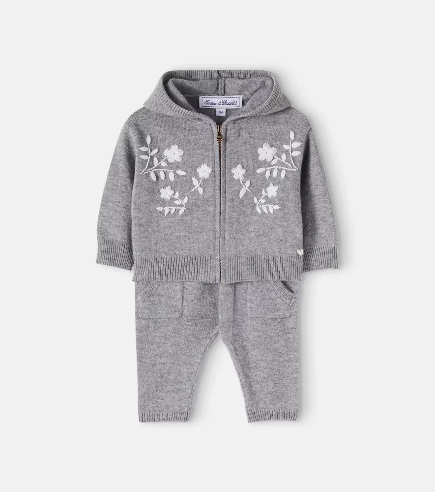 Baby Wool-Blend Hoodie and Pants Set by Tartine Et Chocolat