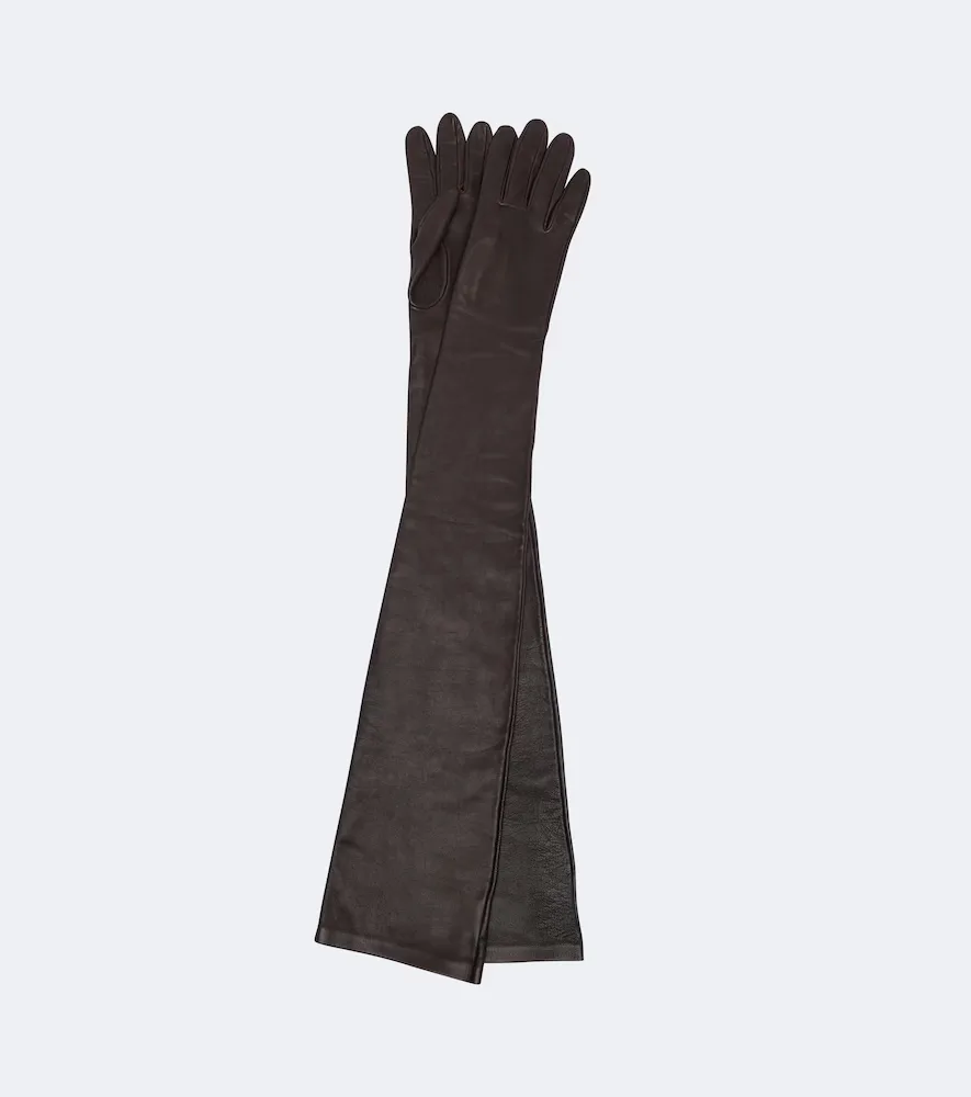 Remo Leather Gloves by Khaite