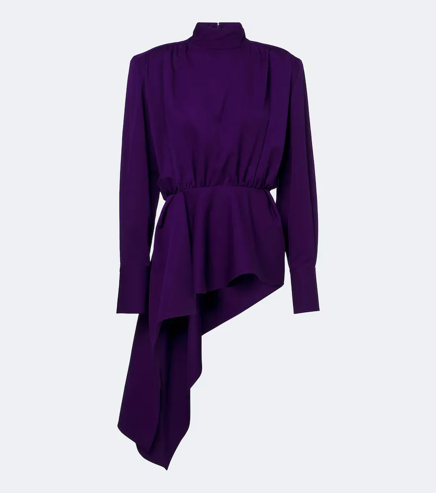 Peplum Wool Blouse by Mugler