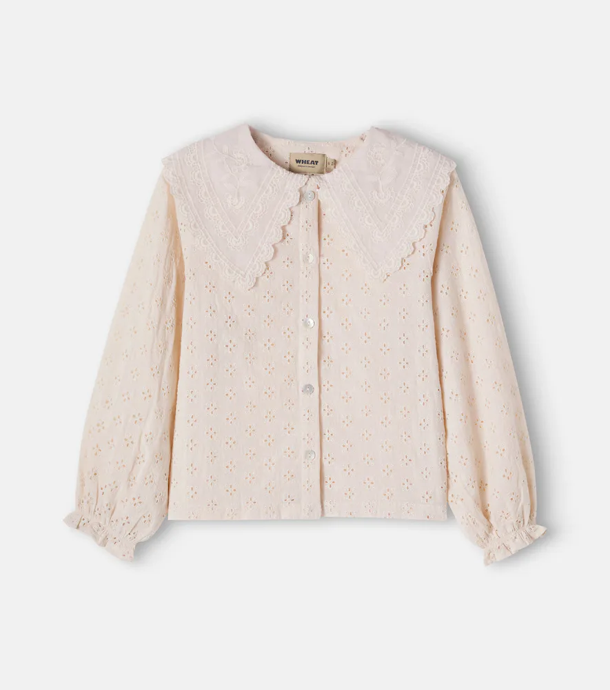 Flora Broderie Anglaise Cotton Shirt by Wheat