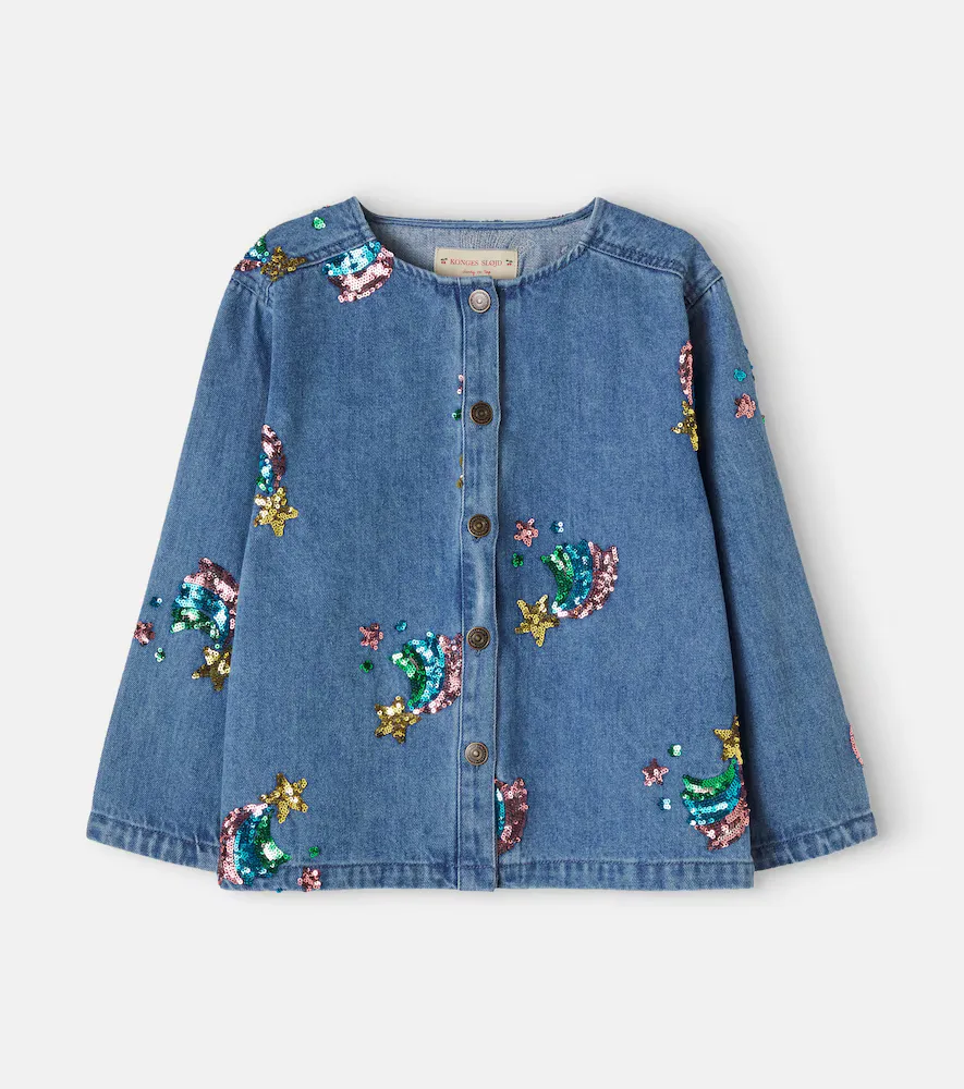 Magot Sequined Denim Jacket by Konges Slojd