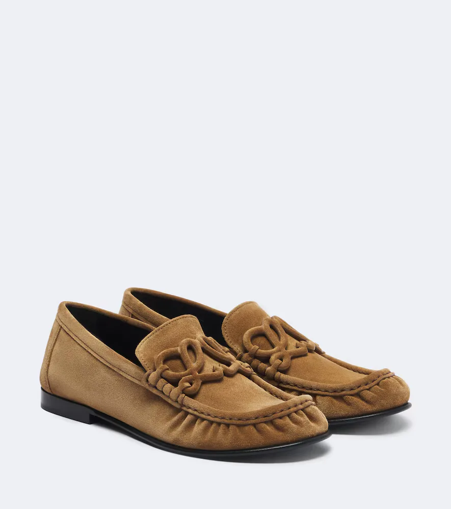 Double L Suede Loafers by LOEWE