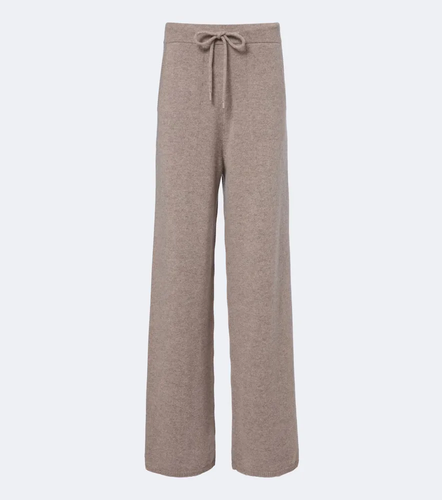 Knitted Cashmere Wide-Leg Pants