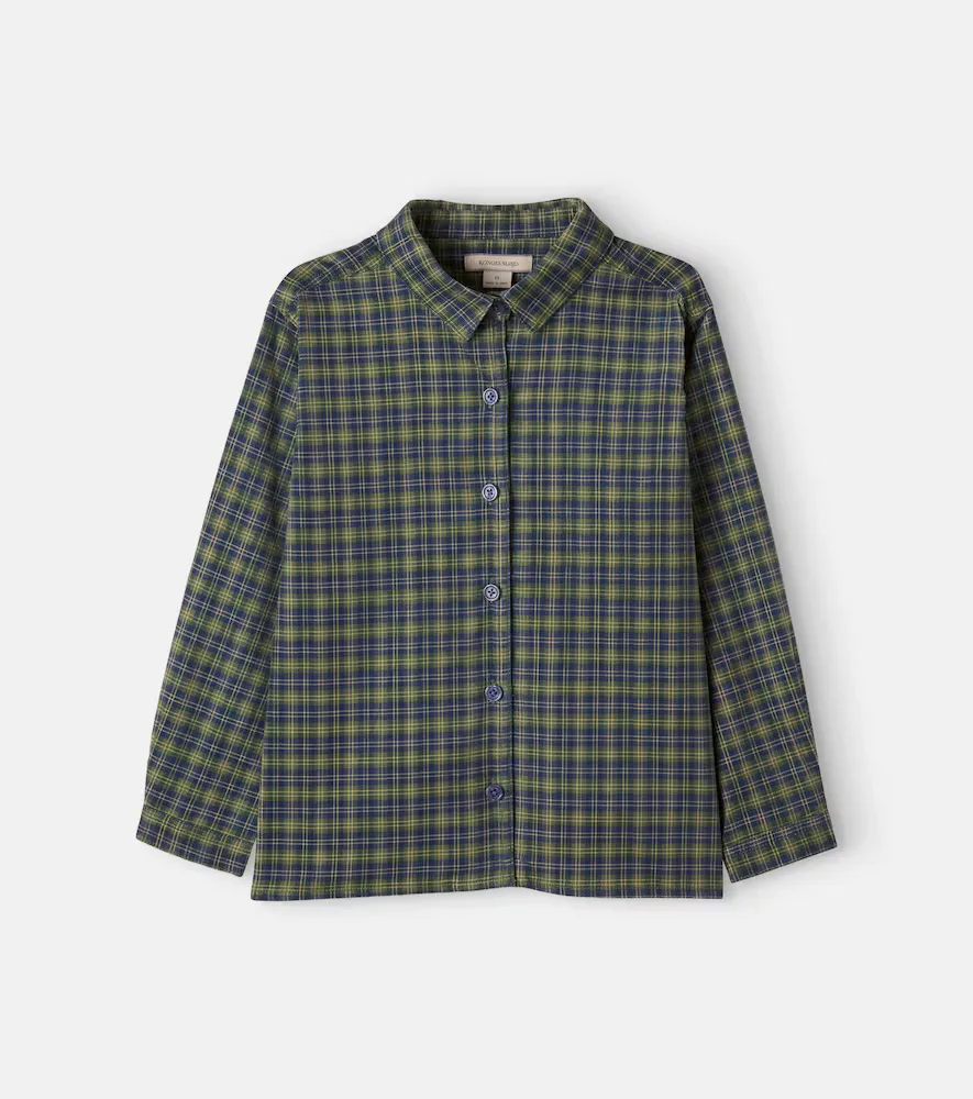 Cara Checked Cotton Corduroy Shirt by Konges Slojd