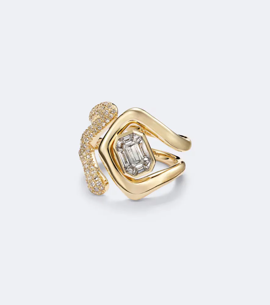 Zar 18kt Gold Ring with Diamonds by Shay Jewelry
