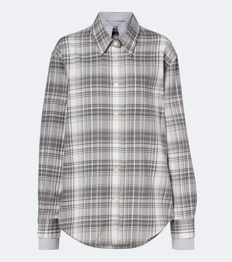 Checked Layered Cotton Flannel Shirt by Acne Studios