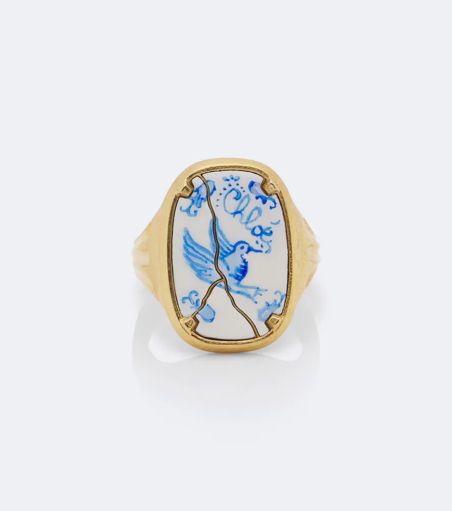 Oversized Enamel Ring by Chloé