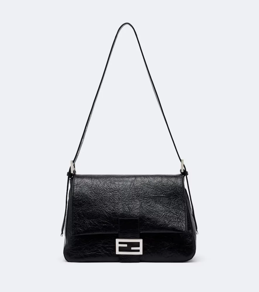 Baguette Flap Medium Leather Shoulder Bag by FENDI