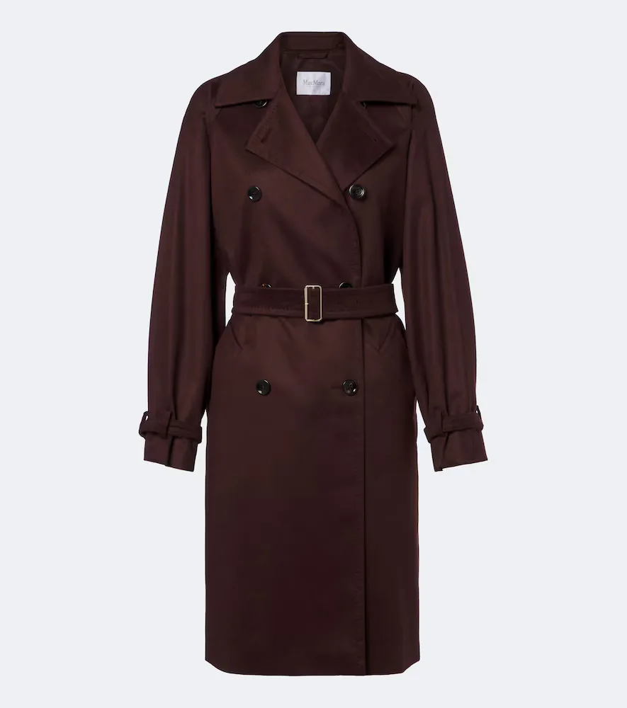 Double-Breasted Cashmere Trench Coat by Max Mara
