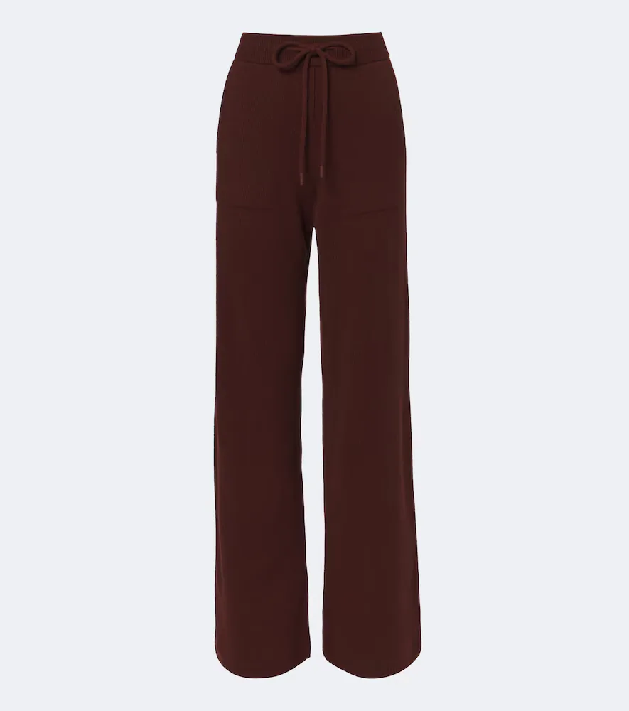 Cashmere Wide-Leg Pants