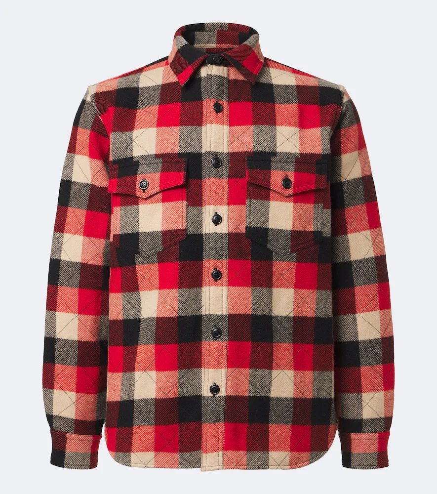 Padded Plaid Wool Twill Overshirt by Rrl