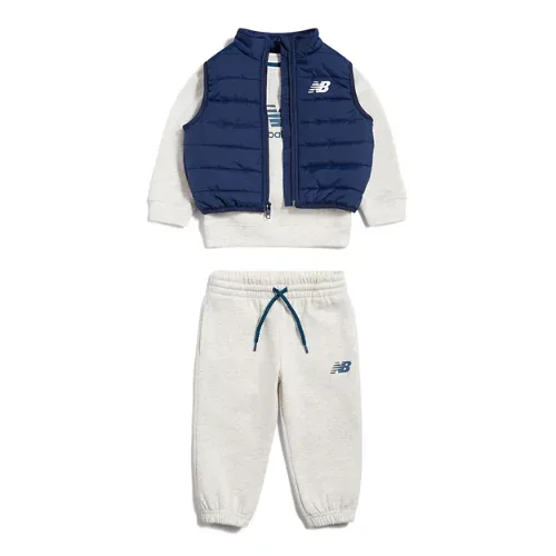 3 Piece Crew Jogger Vest Set by New Balance