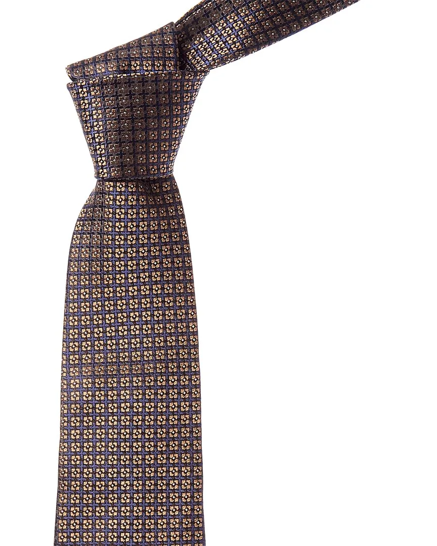 Navy Squares Silk Tie