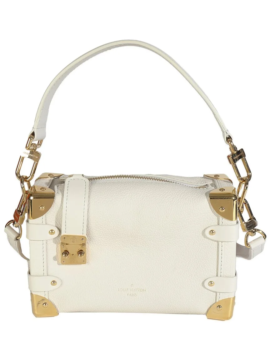 Neutral/White Leather Side Trunk Pm (authentic Pre-Loved) by Louis Vuitton