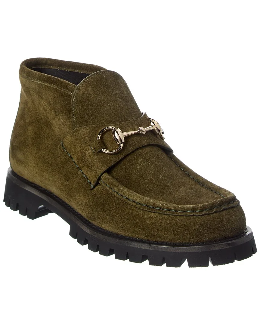 Horsebit Suede Bootie by Gucci