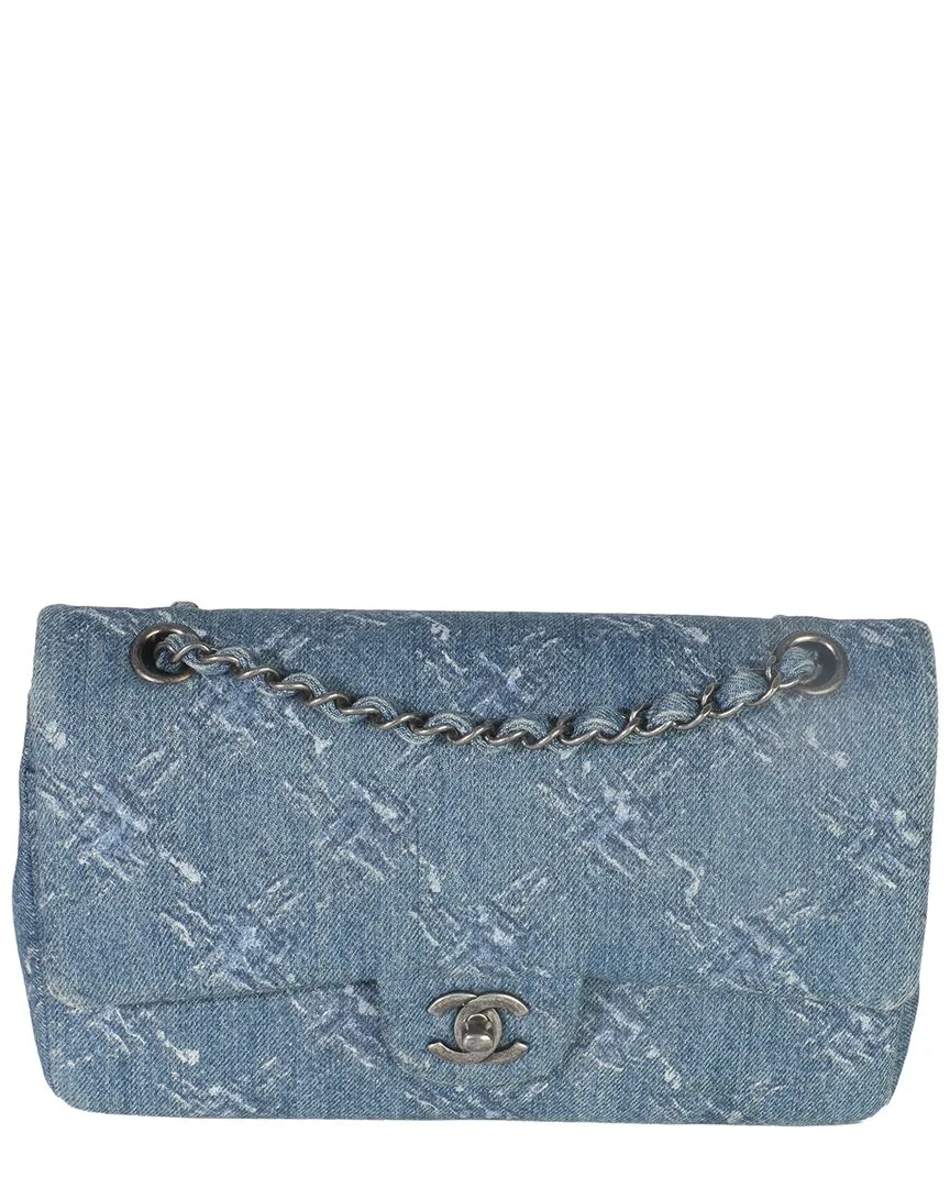 Blue Denim Medium Classic Double Flap Bag (authentic Pre-Loved) by CHANEL