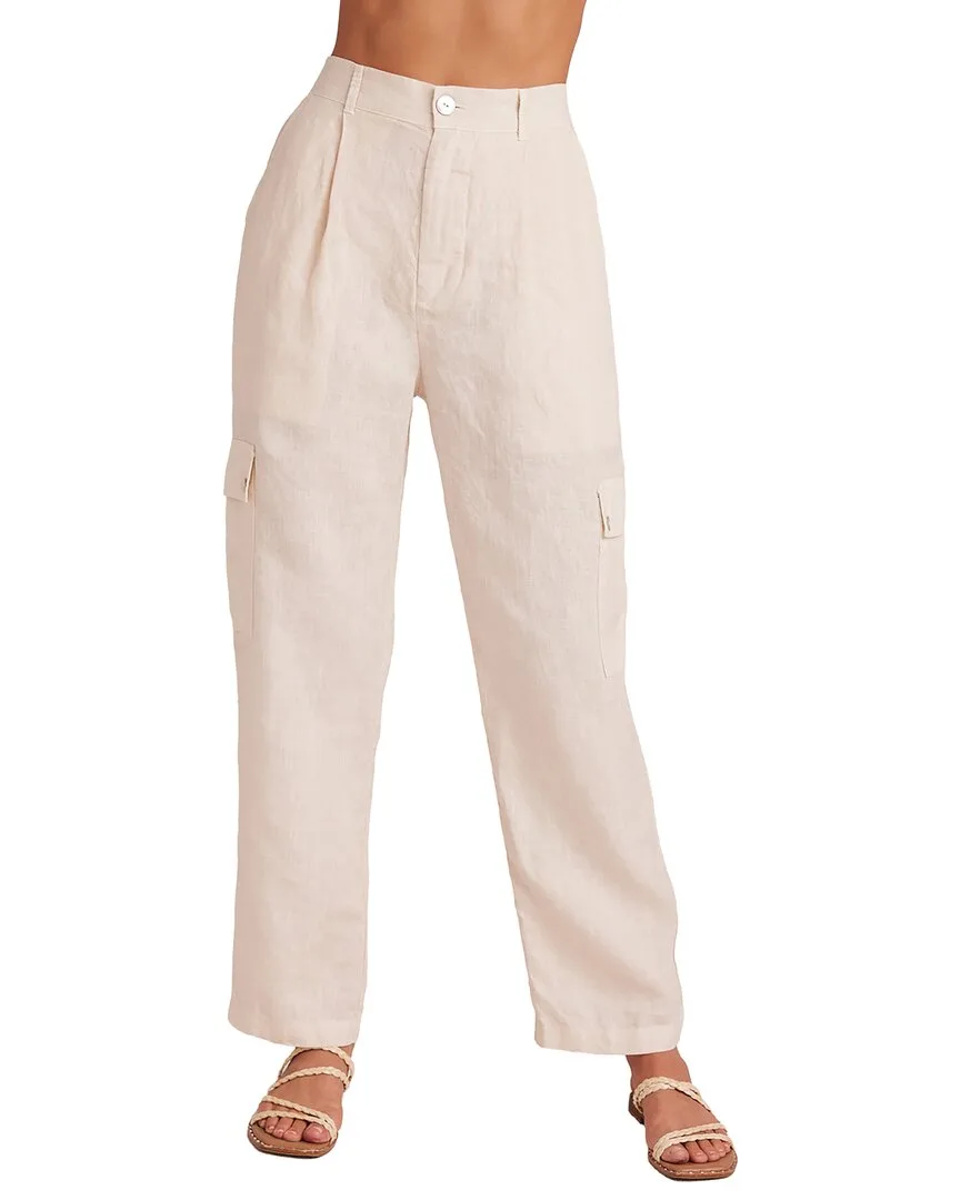 Pleated Cargo Linen Trouser by Bella Dahl