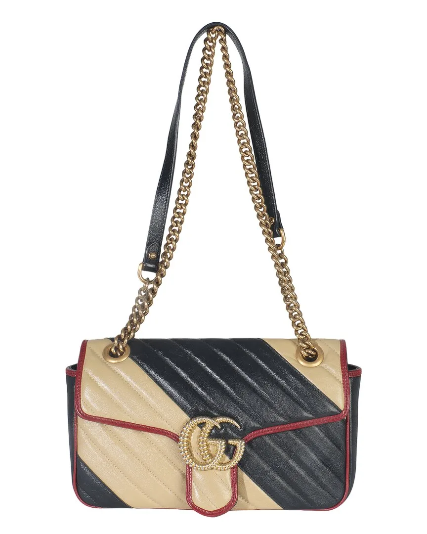Multicolor Matelasse Calfskin Torchon Small Marmont Shoulder Bag (authentic Pre-Loved) by Gucci