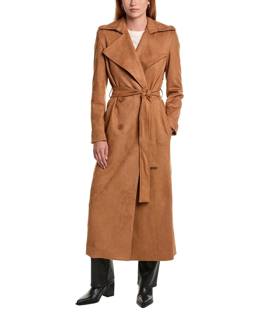 Kira Vegan Suede Trench Coat by Bardot