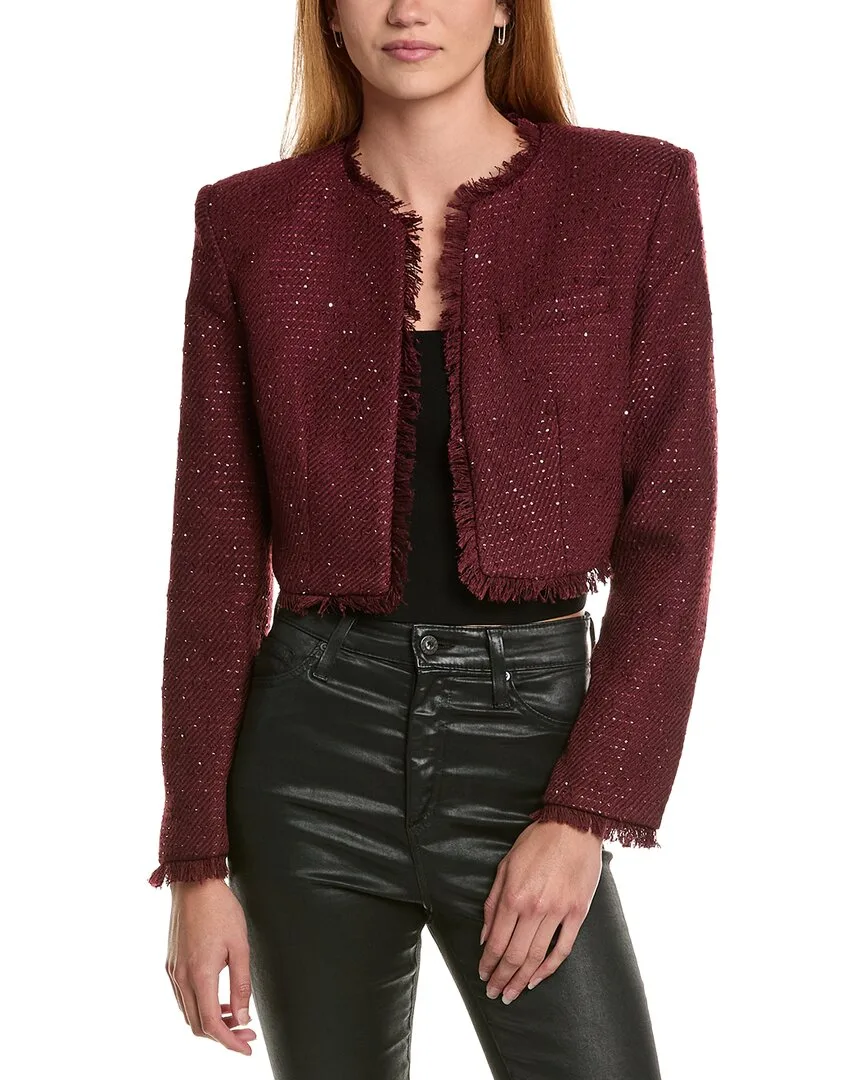 Evelle Boucle Cropped Jacket by Bardot