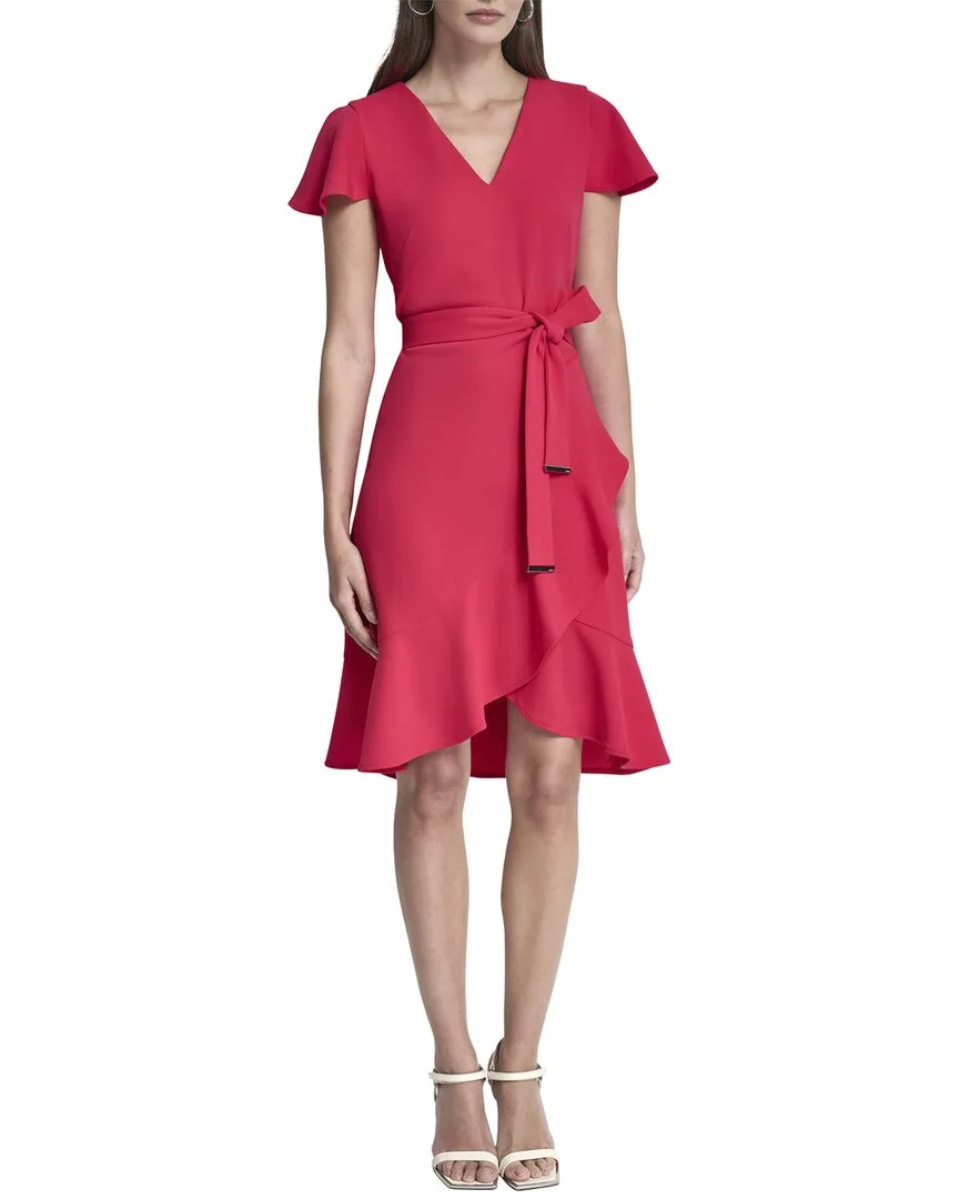 Faux Wrap Dress by DKNY