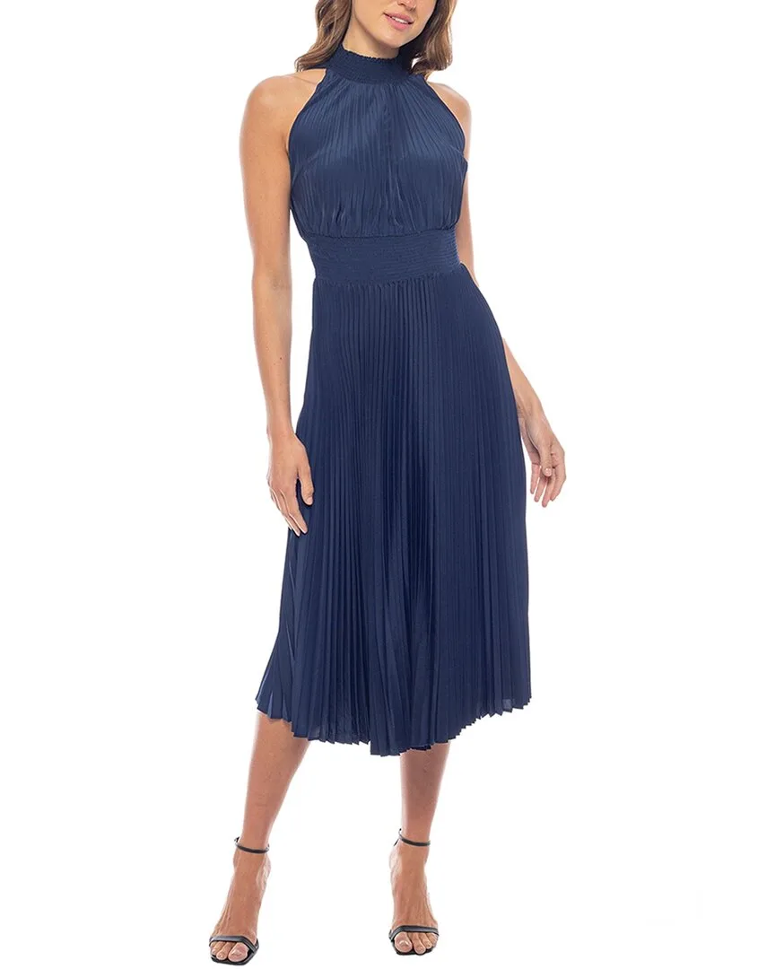 Pleated Midi Dress by Oleg Cassini