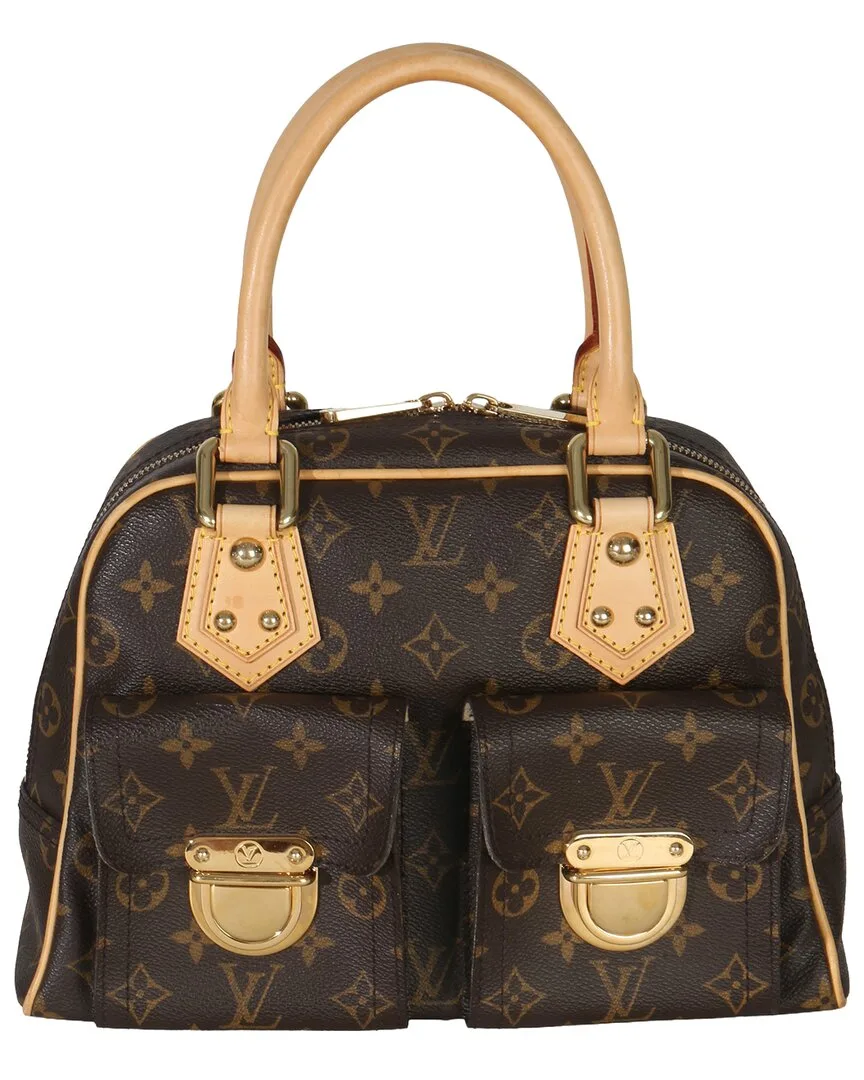 Brown Canvas Monogram Manhattan Pm (authentic Pre-Loved) by Louis Vuitton