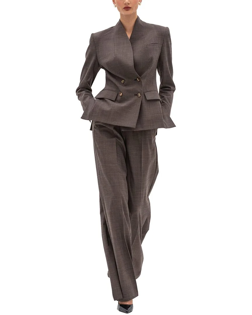 2Pc Wool-Blend Jacket & Pant by Bgl