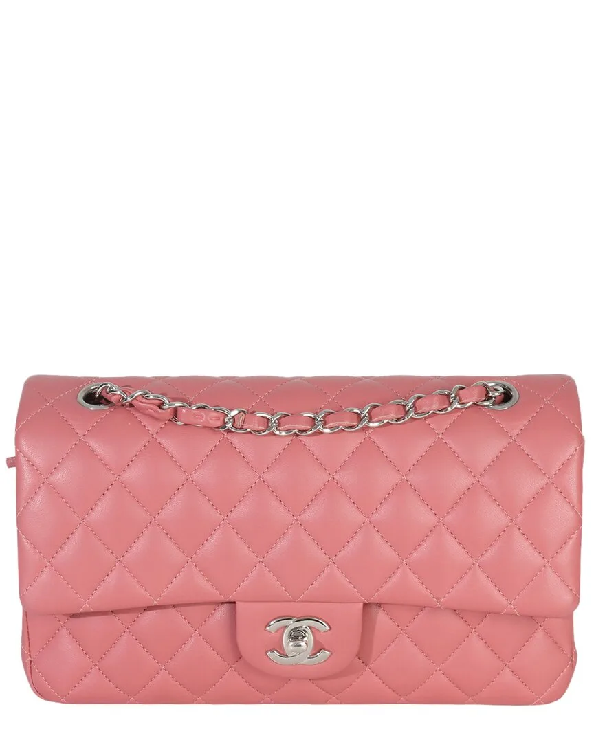 Pink Leather Quilted Medium Classic Double Flap Bag (authentic Pre-Loved) by CHANEL