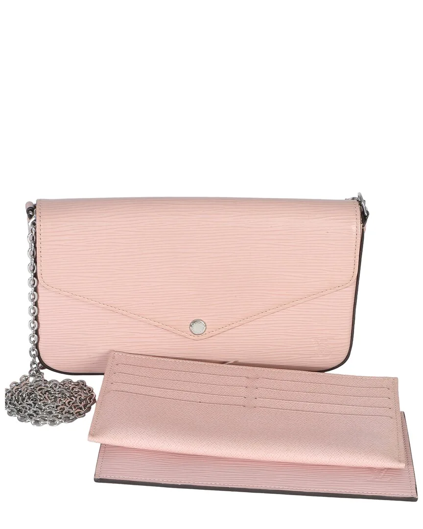 Pink Leather Epi Felicie Pochette (authentic Pre-Loved)