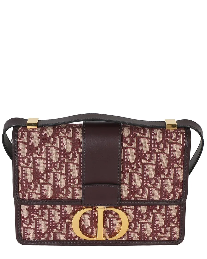 Red Canvas Oblique 30 Montaigne Flap (authentic Pre-Loved) by Dior