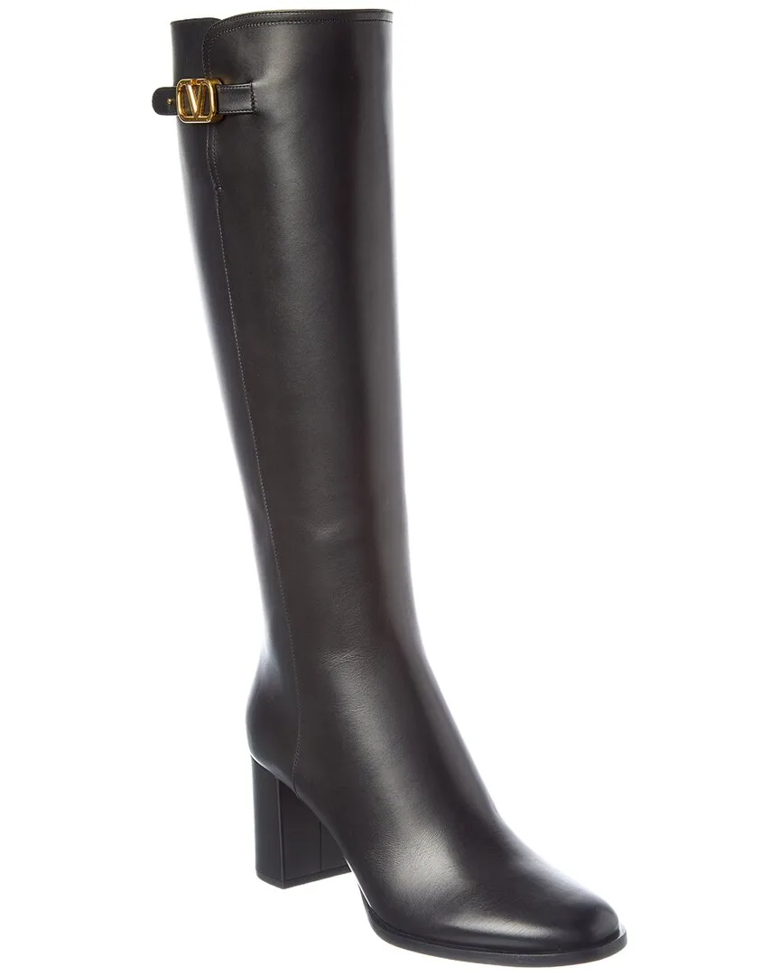 Vlogo Signature Leather Boot by Valentino