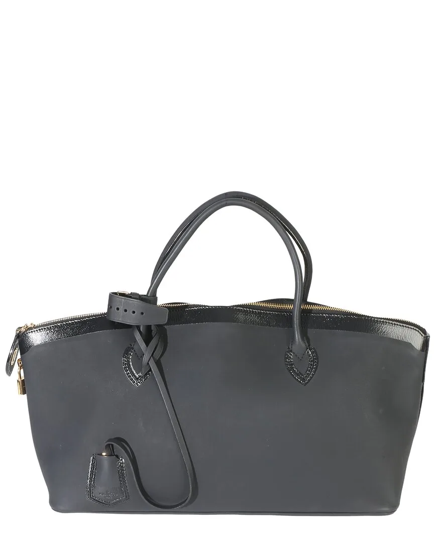 Black Leather Obsession Lockit East-West Bag (authentic Pre-Loved)