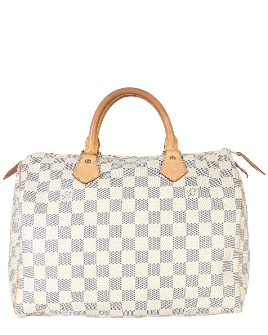 Beige Canvas Damier Azur Speedy 30 (authentic Pre-Loved) by Louis Vuitton