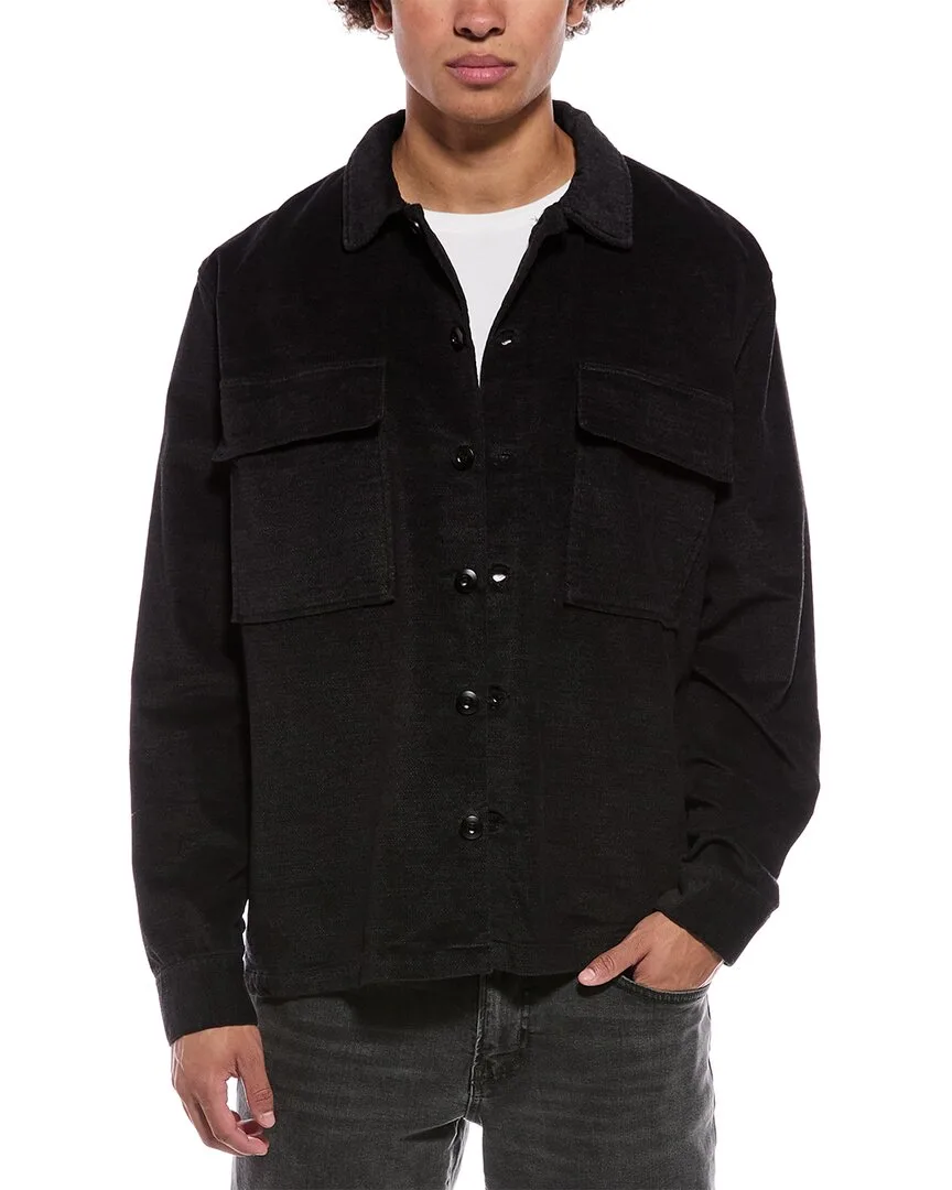 Velveteen Button Up Overshirt by Jason Wu