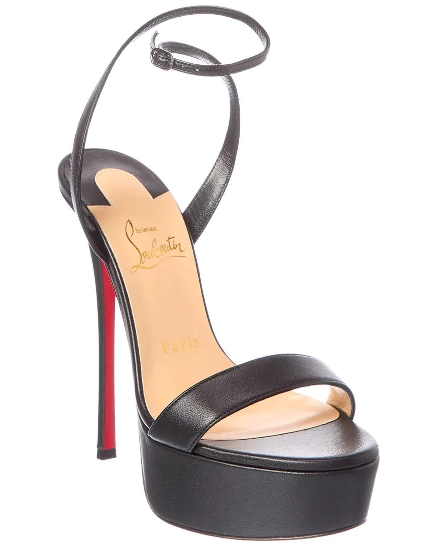 Loubi Queen Alta 150 Leather Platform Sandal by Christian Louboutin