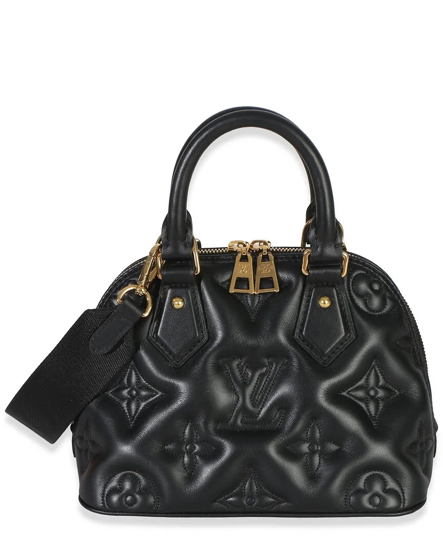 Black Bubblegram Calfskin Alma Bb (authentic Pre-Loved) by Louis Vuitton