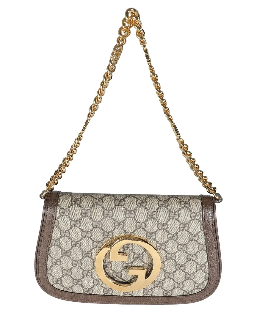 Beige & Brown Gg Supreme Canvas Blondie Shoulder Bag (authentic Pre-Loved)