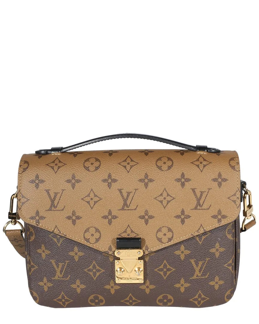 Brown Reverse Monogram Canvas Pochette Metis (authentic Pre-Loved)