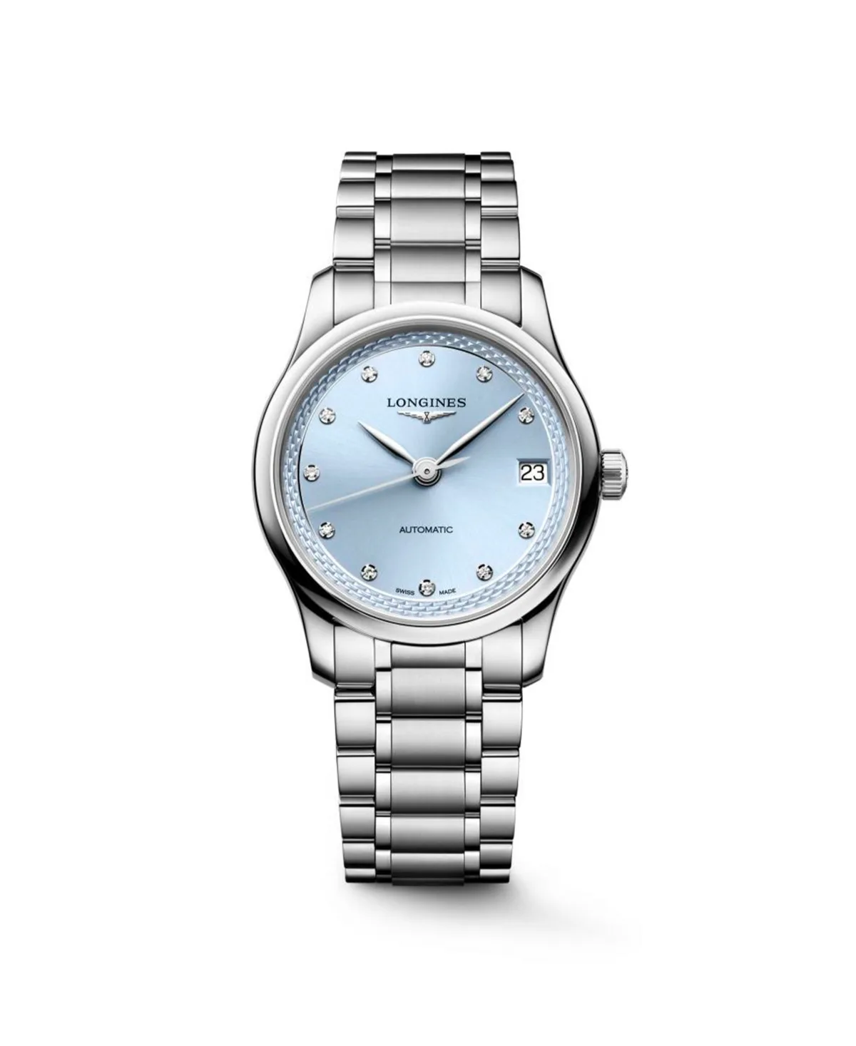 Master Collection Silver Stainless Steel Strap Watch 34mm by Longines