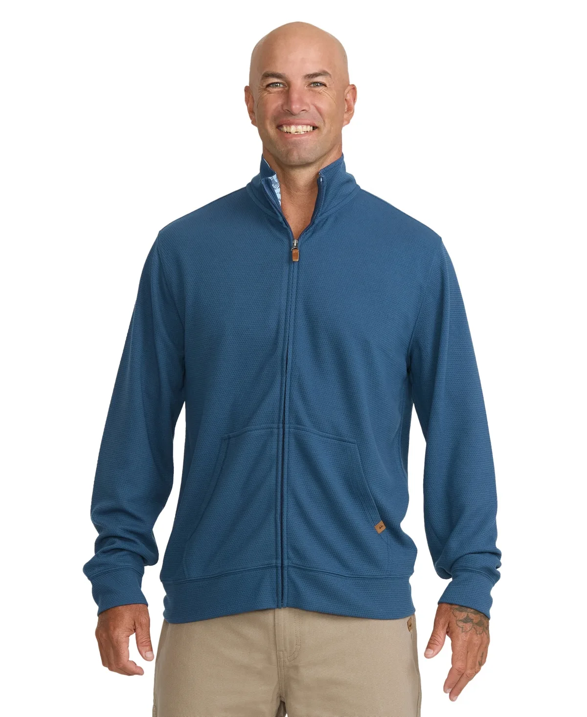 Waterman Coastal Texture Full Zip Mock Neck Shirt by Quiksilver