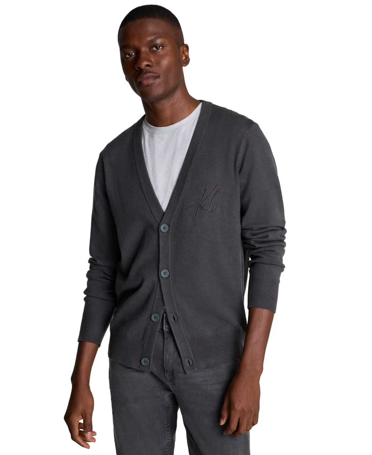 V-Neck Classic-Fit Cardigan by Kenneth Cole