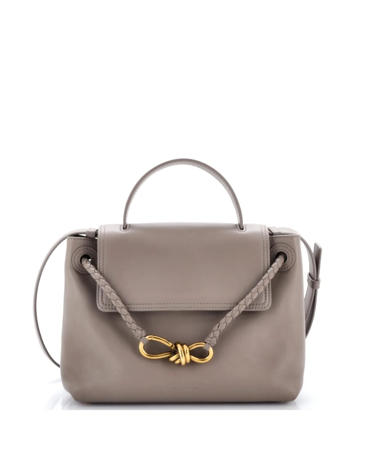 Pre-Owned Bottega Veneta Small Ciao Ciao Top Handle Bag Leather with Intrecciato Detail by Bottega Veneta